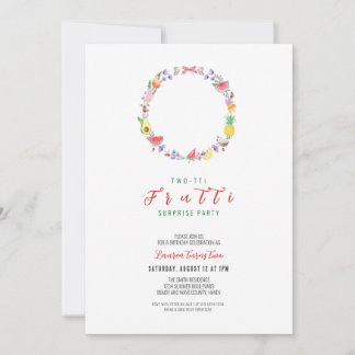 Two-tti Frutti Surprise Birthday Party Invitation