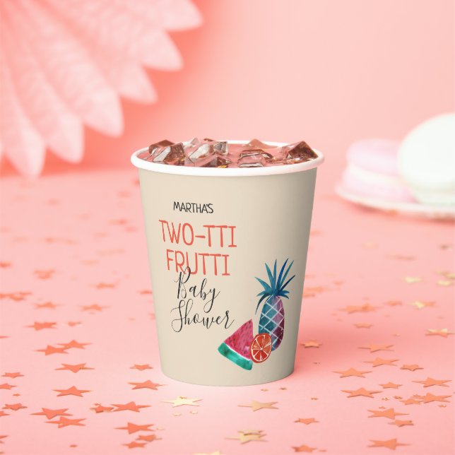 Two-tti Frutti Twins Baby Shower Paper Cup (Insitu)