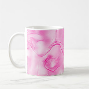 Two Tulips Flower Sketch in Pink Coffee Mug