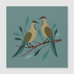 Two Turtle Doves Cut-Out Stencil Retro Style 3