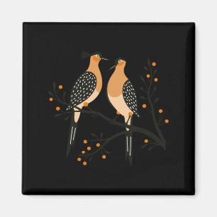 Two Turtle Doves Cut Out Stencil Retro Style 7 T S Magnet