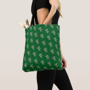 Two Turtle Doves Cut-Out Stencil Retro Style 8 Tote Bag