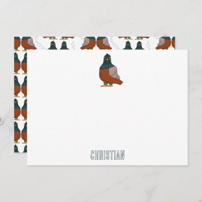 Two Turtle Doves Cute Bird Custom  Card (Front/Back)