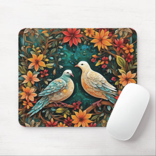 Two Turtle Doves Mouse Pad