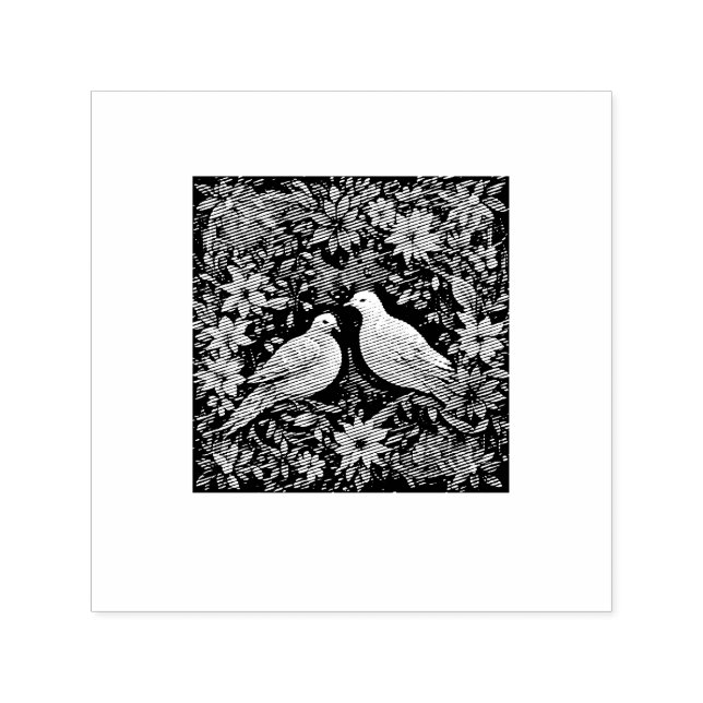 Two Turtle Doves Self-inking Stamp (Design)