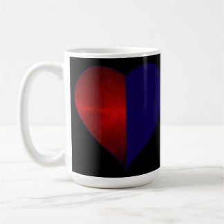 two two tone hearts coffee mug