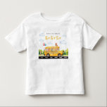 Two Two Two School Bus Birthday T-Shirt<br><div class="desc">Match the party vibe with this adorable birthday tee! Featuring the cheerful yellow school bus and watercolor safari animals with playful “two two two” typography. Personalise with your child’s name and age (perfect for 2nd birthdays, editable for any age). Soft, comfy, and photo-ready—great as the birthday outfit and for coordinating...</div>