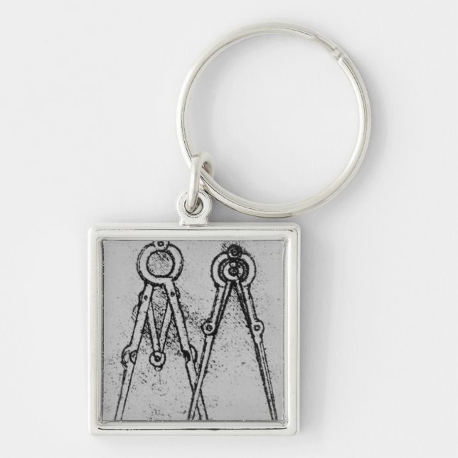 Two types of adjustable-opening compass key ring (Front)