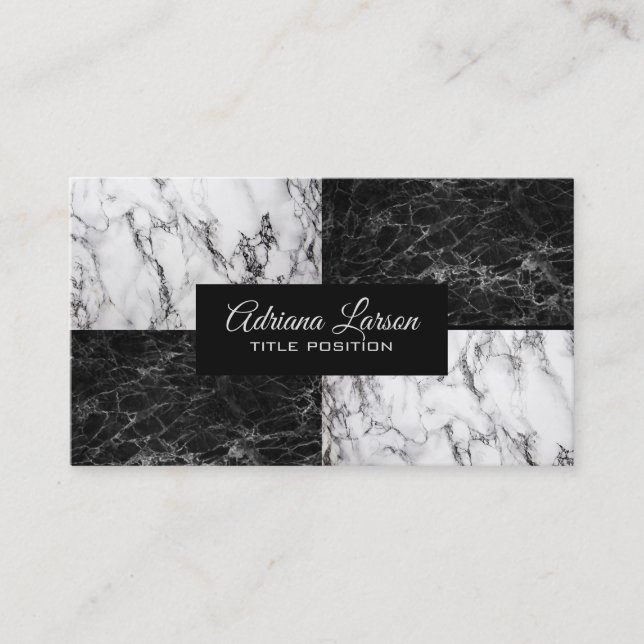 Two Types of Marble Business Card (Front)
