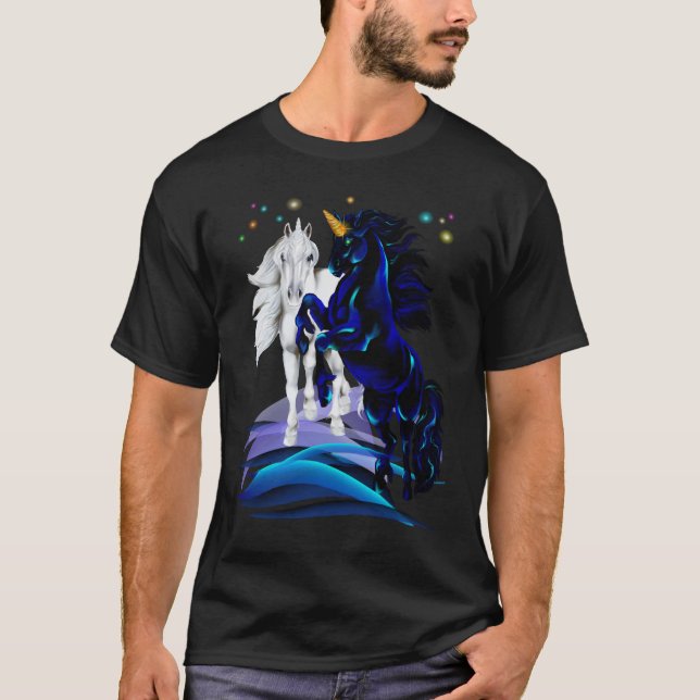 Two Unicorns and Waves Shirts (Front)