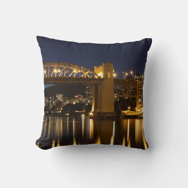 Two Vancouver Bridges Pillow (Front)