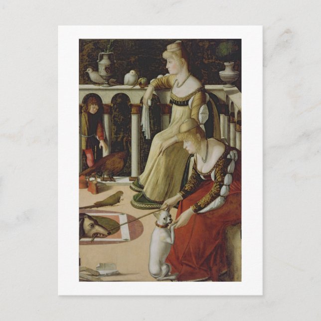 Two Venetian Ladies (panel) Postcard (Front)