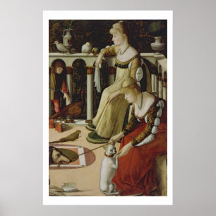 Two Venetian Ladies (panel) Poster
