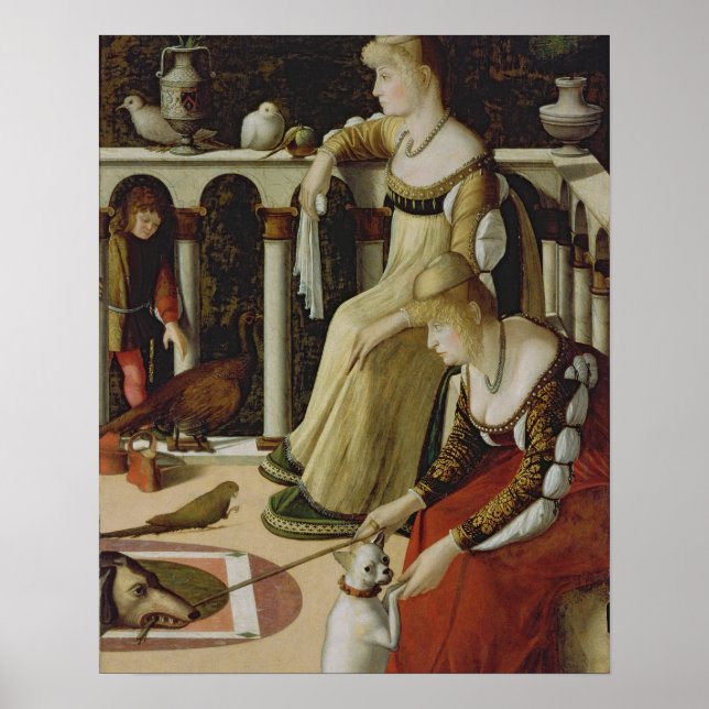 Two Venetian Ladies (panel) Poster (Front)