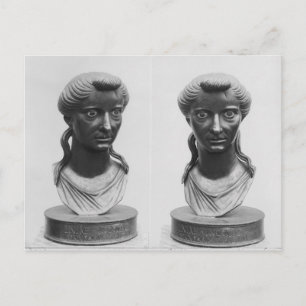 Two views of a bust of Livia Postcard