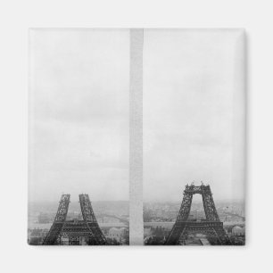 Two views of the construction of the Eiffel Magnet