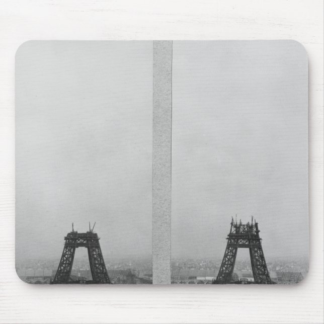 Two views of the construction of the Eiffel Mouse Pad (Front)