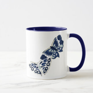 Two Vintage Blue Butterflies Mug