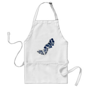 Two Vintage Blue Butterflies Standard Apron