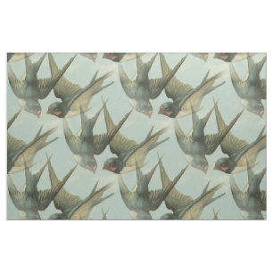 Two Vintage Swallows fabric