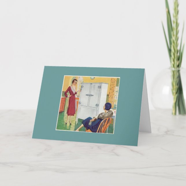 Two Vintage Women in the Kitchen Card (Front)