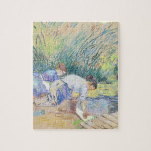 Two Washerwomen (pastel on paper) Jigsaw Puzzle