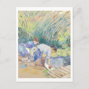 Two Washerwomen (pastel on paper) Postcard