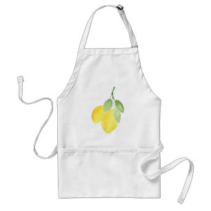 Two Watercolor Lemons   Standard Apron