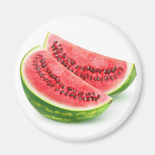 Two watermelon pieces magnet