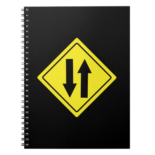 Two Way | Traffic Sign | Spiral Notebook (Front)