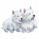 Two West Highland White Terriers Standing Photo Sculpture<br><div class="desc">Created from my original artwork,  here is a Westie design  sure to find a niche among your collectibles! Buy clothing,  greeting cards,  household and gift items with this Westie design for yourself,  or for that special Westie loving someone in your life!</div>