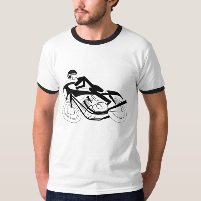 Two Wheel Footprint Black T-Shirt (Front)