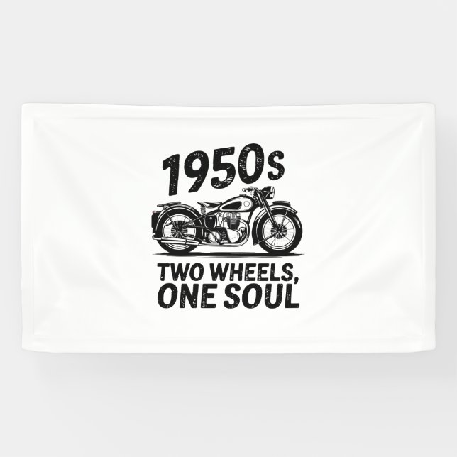 Two-Wheel, One-Soul Motorcycle Banner (Horizontal)