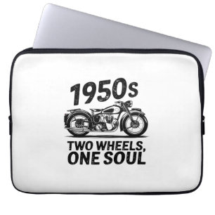Two-Wheel, One-Soul Motorcycle Laptop Sleeve