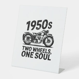 Two-Wheel, One-Soul Motorcycle Pedestal Sign