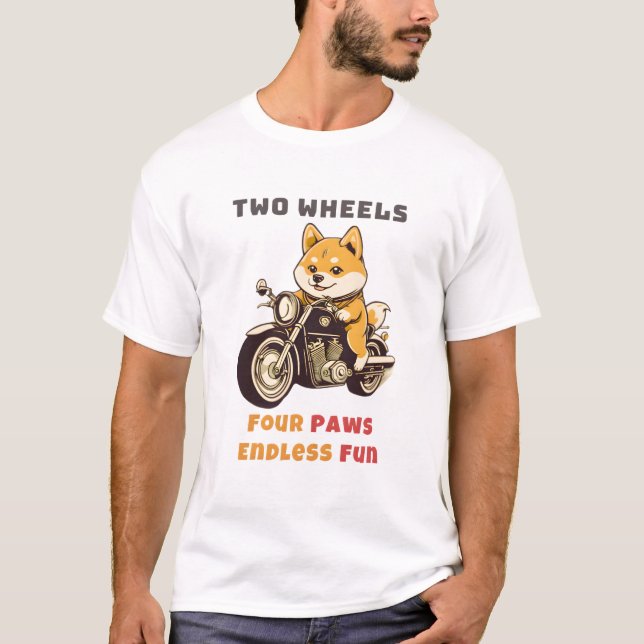 Two Wheels Four Paws Endless Fun Outdoor  T-Shirt (Front)