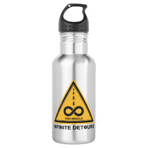 Two Wheels Infinite Detours Cycling 532 Ml Water Bottle