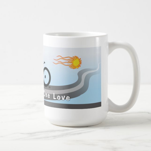 Two Wheels One Love Coffee Mug (Right)