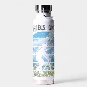 Two wheels, one soul. cycling sport water bottle