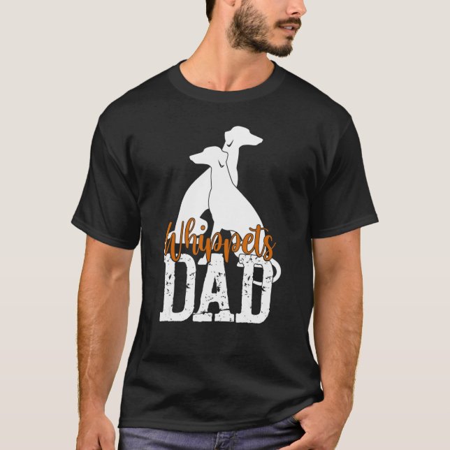 Two Whippets Greyhound Dog Lovers T-Shirt (Front)