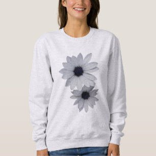 two white flowers sweatshirt