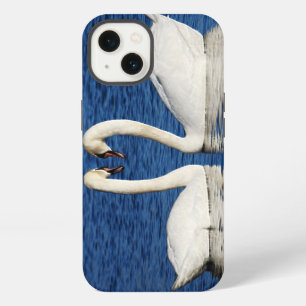 Two White Swans Form Heart Sign iPhone 13 Case