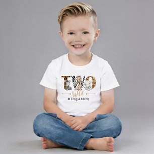 Two Wild 2nd Birthday Jungle Baby T-Shirt