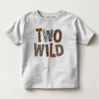 Two Wild 2nd Birthday Two Years Old Animal Print