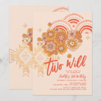 Two Wild Boho Floral Groovy 2nd Birthday Party