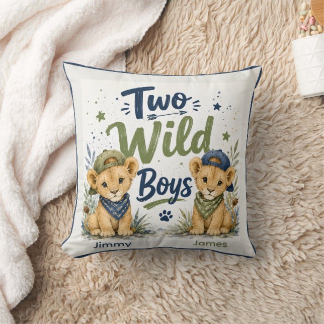 Two Wild Boys Birthday Bash Cushion (Blanket)