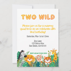 Two Wild Boys Birthday Invitation