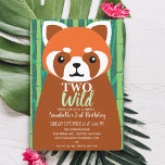 Two Wild Cute Red Panda Kids Second Birthday Invitation<br><div class="desc">Celebrate your sweetie's special day with this Two Wild Cute Red Panda Kids Second Birthday design.  You can customise this further by clicking on the "PERSONALIZE" button.  Matching Items in our shop for a complete party theme. Cover Page background provided by Freepik.</div>
