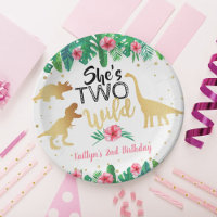 Two Wild Dinosaur Girls 2nd Birthday Party