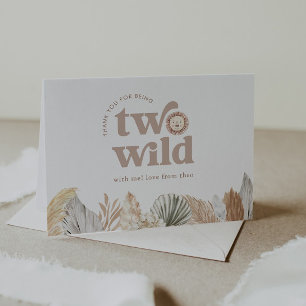 Two Wild Lion Birthday Thank You Card